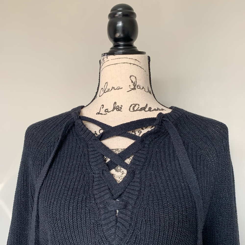 Lace-up Sweater